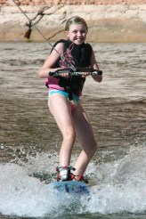 Lake Powell Day 4 Kids Behind Boat 2010-09-09 013